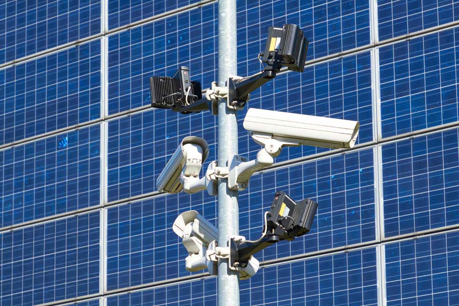 Video surveillance and solar panels